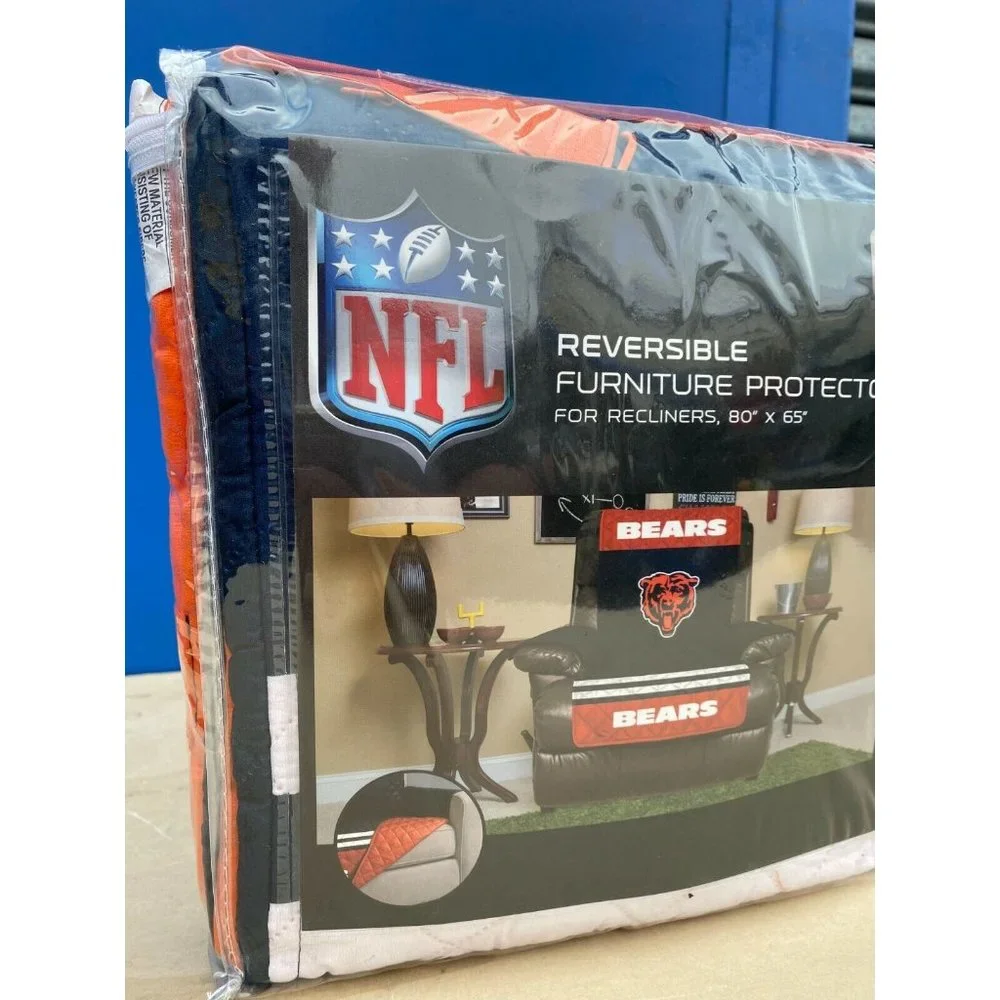 Chicago Bears Furniture Protector Cover Recliner Reversible Free Shipping